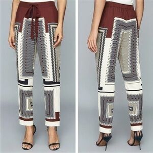 REISS Imogen Mix Checked Printed Trouser Pants